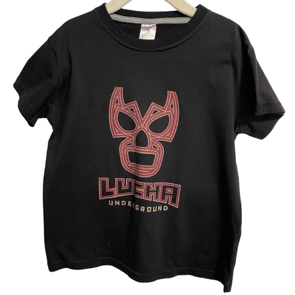 LUCHA WWW Underground Boys Black Tee Shirt Size Small - Picture 6 of 9